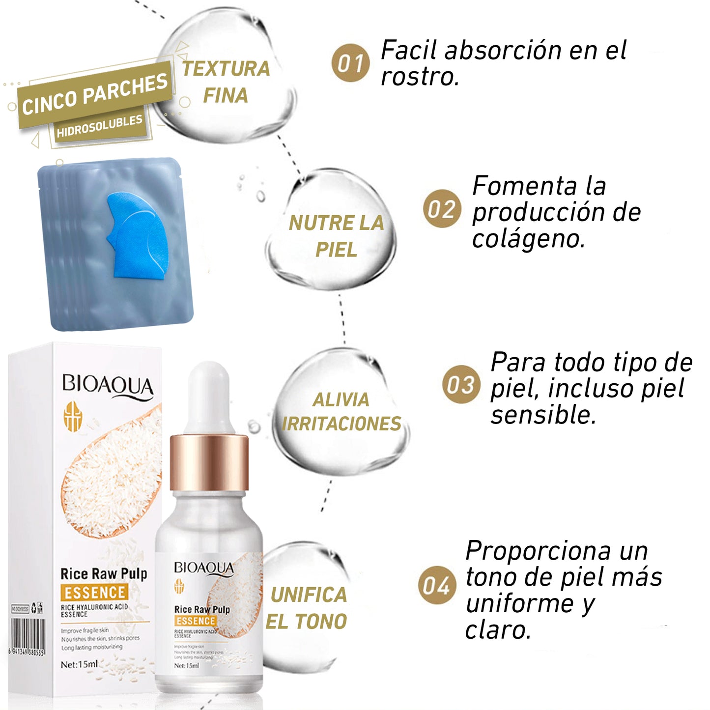 SERUM ARROZ+ PARCHES HID X5